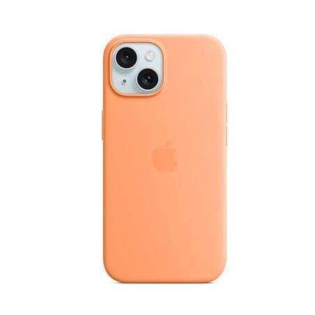 Custodia apple magsafe in silicone per iphone 15 arancione [mt0w3zm/a]