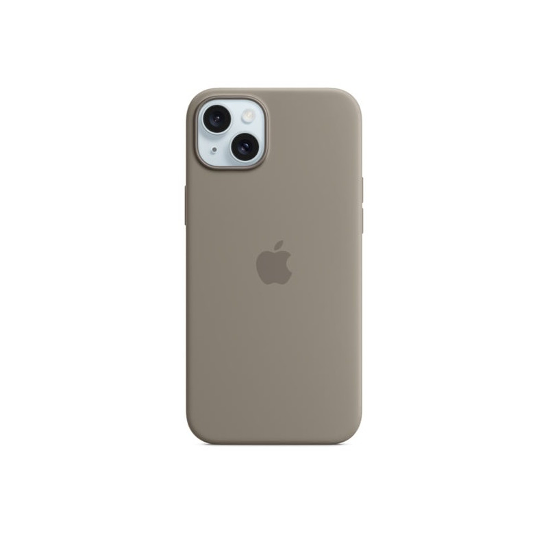 Custodia apple magsafe in silicone per iphone 15 plus grigio creta