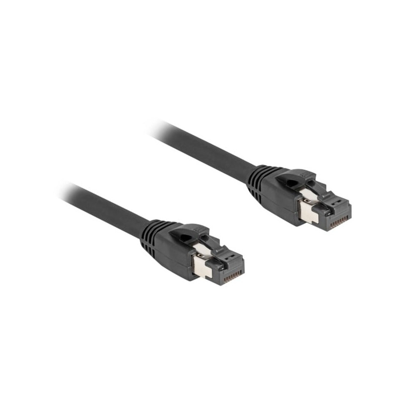 Cavo di rete delock s/ftp cat.8.1 lszh 24awg 0.5m nero [80232]