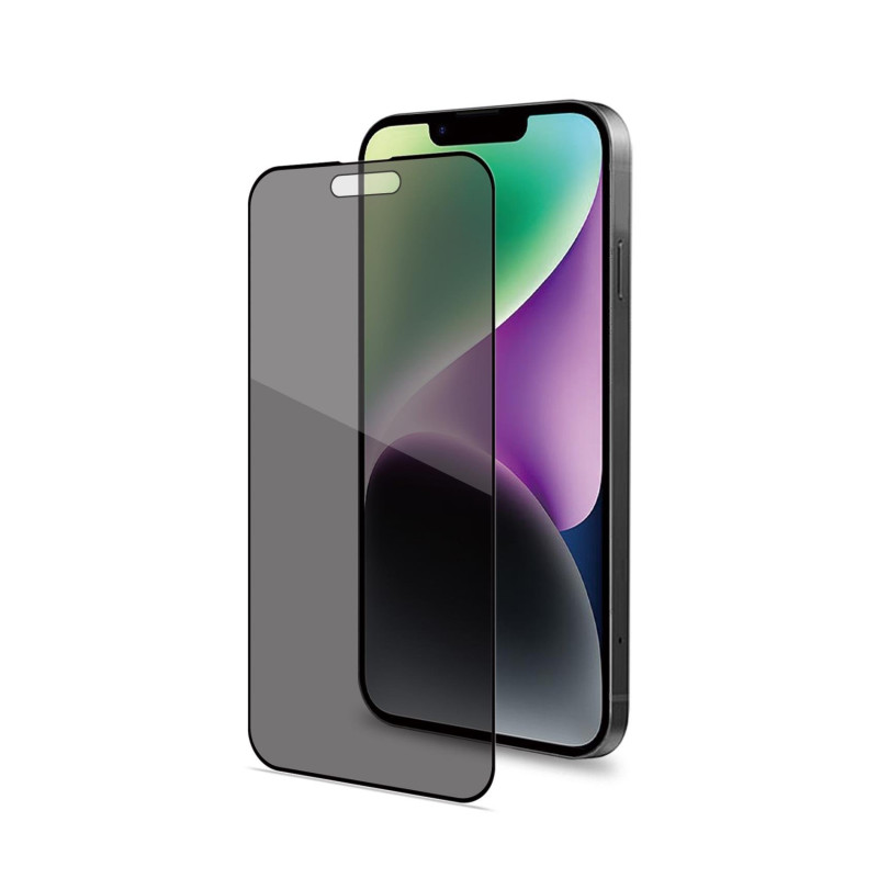 Proteggischermo celly privacy full in vetro per iphone 15 nero [privacyf1053bk]