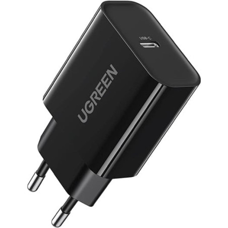 Caricatore ugreen usb tipo-c 20w pd nero [10191]
