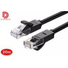 Cavo ethernet ugreen cat 6 u/utp 20m nero [20166]