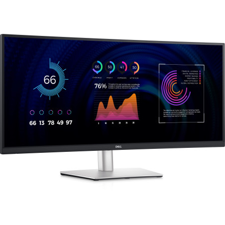 Monitor led 34.1" dell p3424we 4k ultra hd 3440x1440p 8ms classe