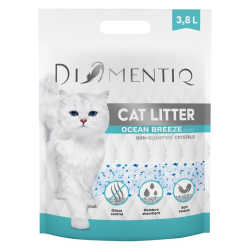 Lettiera per gatti diamentiq ocean breeze 3.8l 1.5kg granuli di silicone