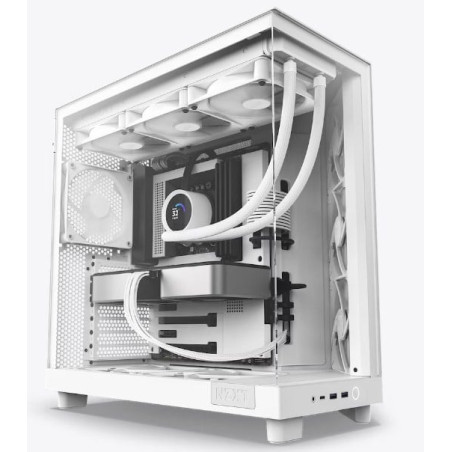 Case nzxt h6 flow midi tower in vetro temperato bianco [cc-h61fw-01]