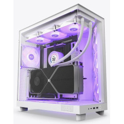 Case nzxt h6 flow rgb midi tower in vetro temperato bianco [cc-h61fw-r1]