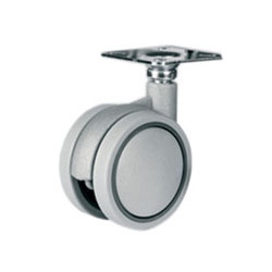 Ruota gemellata piastra girevole mm 75x48