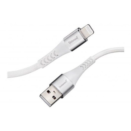 Cavo dati intenso a315l nylon 1.5m usb-a/lightning 12w bianco