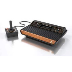 Console videogioco atari 2600+ cartuccia 10 giochi in 1 nero/arancione