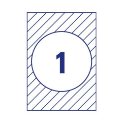 Etichette in polipropilene consumabili avery a4 diam.200mm circolare/ricoperte