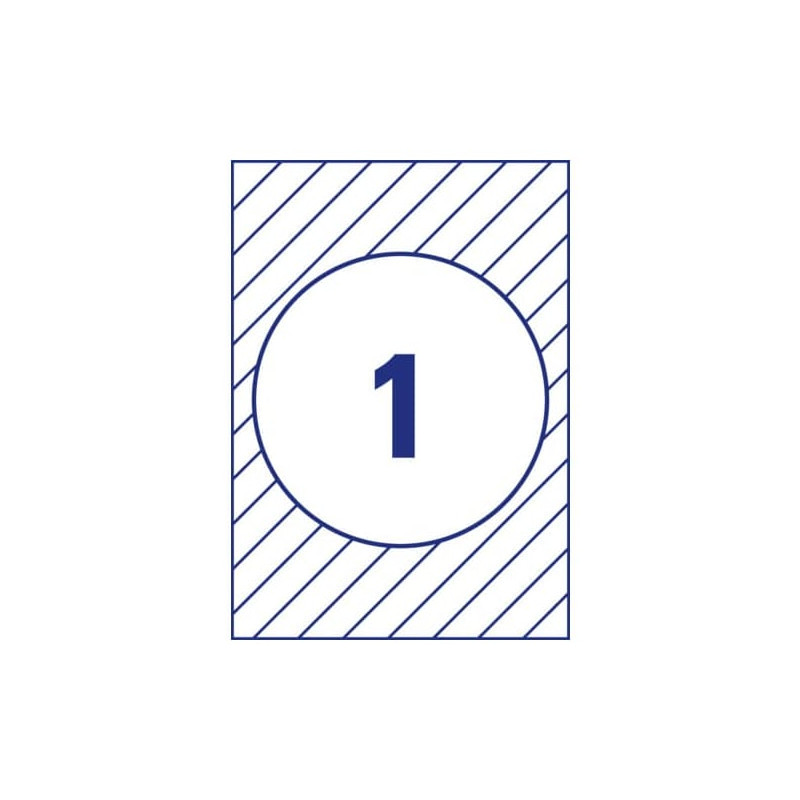 Etichette in polipropilene consumabili avery a4 diam.200mm circolare/ricoperte