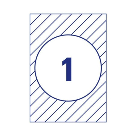 Etichette in polipropilene consumabili avery a4 diam.200mm circolare/ricoperte