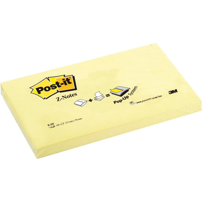 Blocco adesivo post-it z-notes r350 76x127mm 100fogli 1pz