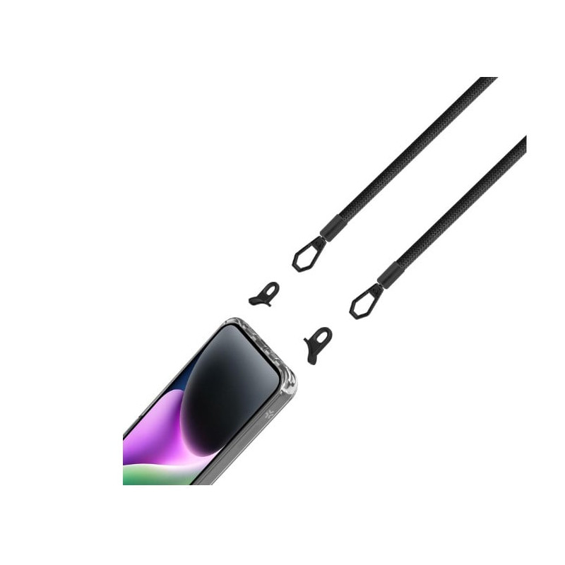 Custodia celly freedom per iphone 15 con lace nero trasparente [freedomcs1053]