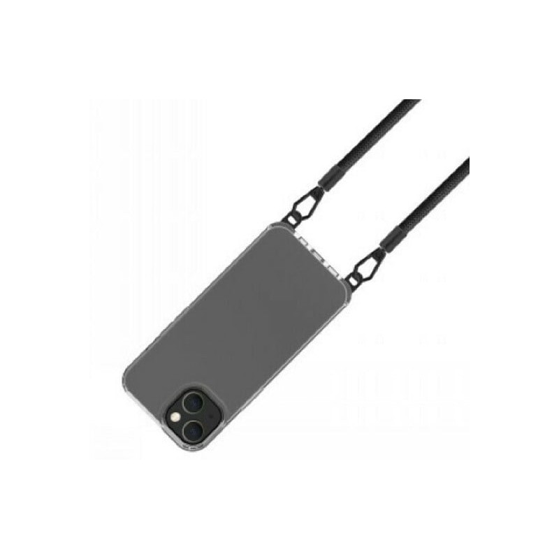 Custodia celly freedom per iphone 15 plus con lace nero trasparente