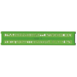 Normografo uni arda lettere e cifre 12mm verde 1pz [30012]
