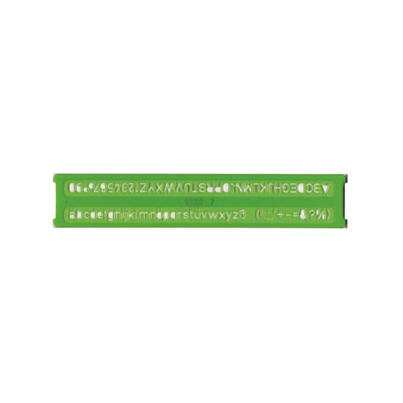 Normografo uni arda lettere e cifre 12mm verde 1pz [30012]
