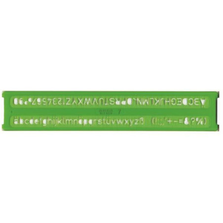 Normografo uni arda lettere e cifre 12mm verde 1pz [30012]