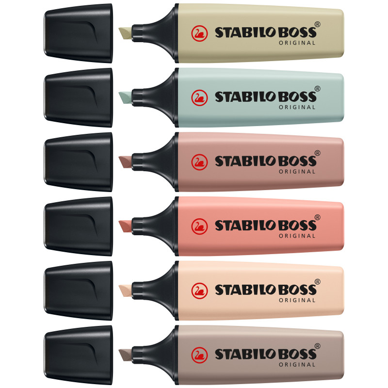 Evidenziatore stabilo boss original naturecolors multicolore 6pz