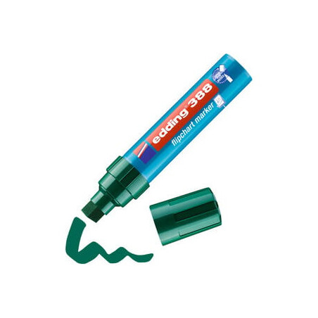 Pennarello edding per lavagna a fogli mobili 4-12mm verde 10pz