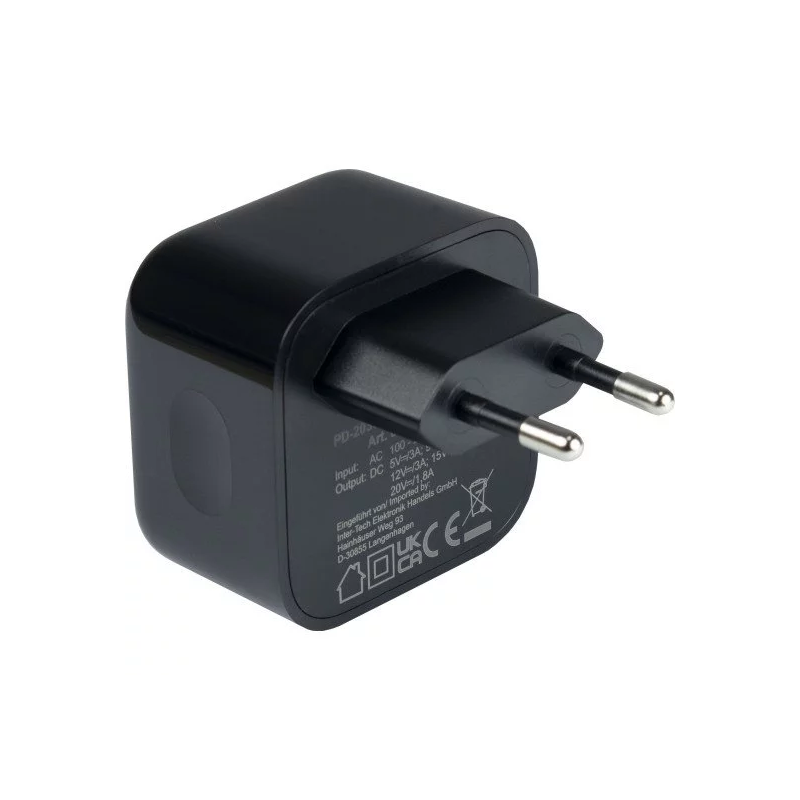 Alimentatore da rete intertec pd-2036 usb-c 36w nero [88882227]