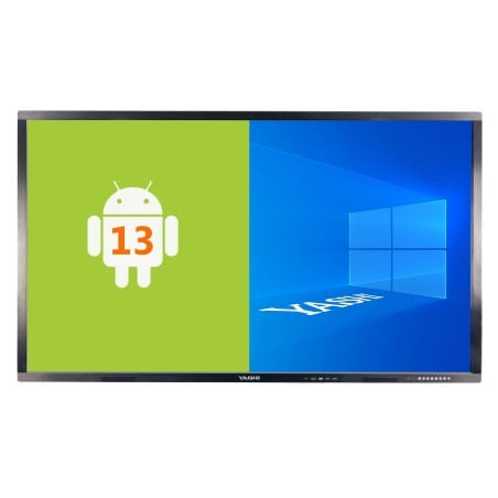 Lavagna interattiva 75'' yashi 4k 4/32 android 13 nero [ly7513]