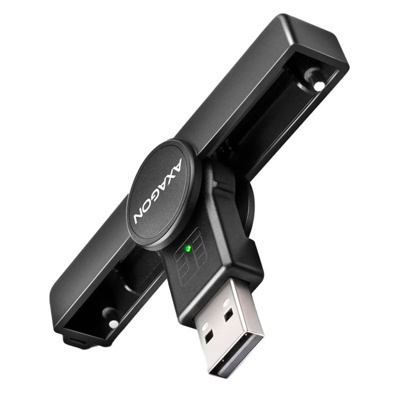 Lettore tascabile axagon cre-smpa per smart card usb-c