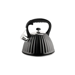 Bollitore promis antonio con fischio/con manico/3l acciaio nero opaco