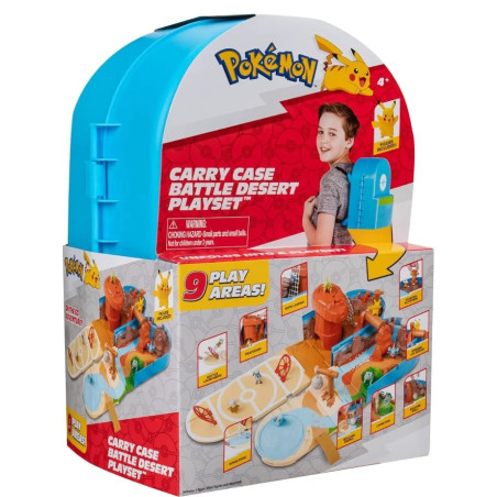 Playset pokemon zaino arena deserto 30x30x15cm +6anni accessori vari/plastica