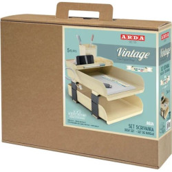 Set scrivania arda vintage milk avorio 5pz [830mi]