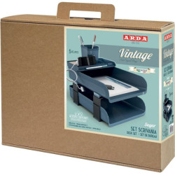 Set scrivania arda vintage sugar azzurro 5pz [830su]