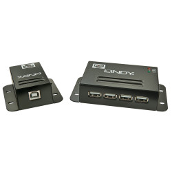Extender lindy usb 2.0 cat.6 a 4porte da 50m usb 2.0 cat.6 nero [42681]