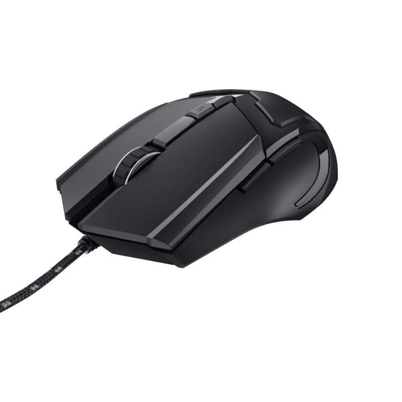 Mouse da gioco trust basics cablato ottico dx 4800dpi nero [24749]
