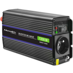Inverter qoltec 51925 monolith 1200ms wave 12-230v 600/1200w