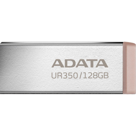 Pen drive 128gb adata ur350 usb3.2 5gbps nichel/marrone [sgada3128ur350n]