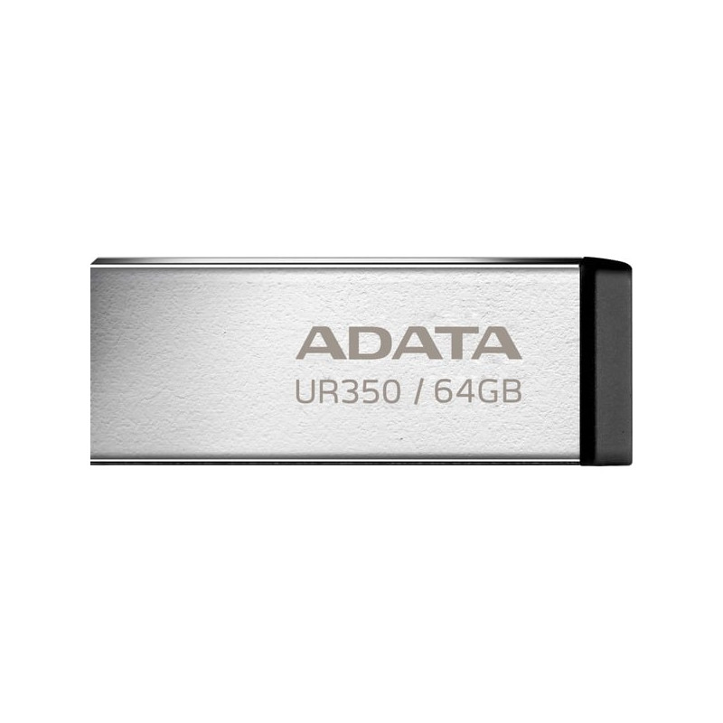 Pen drive 64gb adata ur350 usb3.2 5gbps nichel/nero [sgada3g64ur350b]