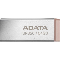 Pen drive 64gb adata ur350 usb3.2 5gbps nichel/marrone [sgada3g64ur350n]