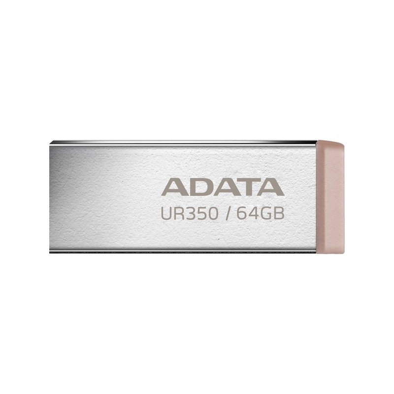 Pen drive 64gb adata ur350 usb3.2 5gbps nichel/marrone [sgada3g64ur350n]