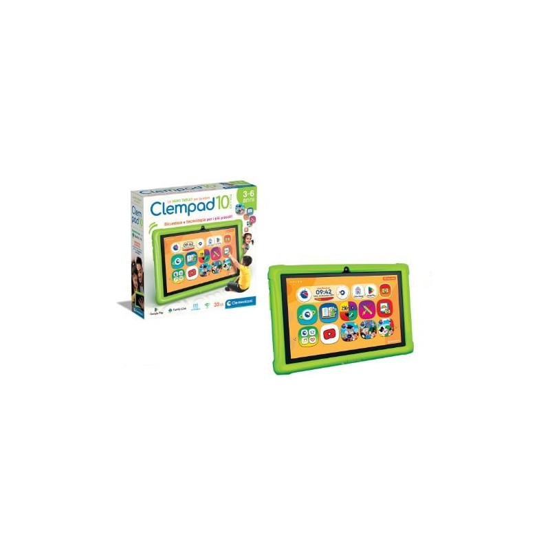 Tablet educativo clementoni clempad 10'' 2gb/32gb/5000mah/verde