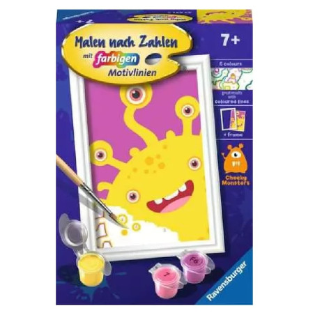 Giochi creativi pittura ravensburger malen nach zahlen gelbes monster