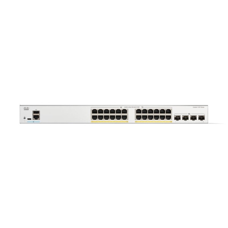 Switch cisco catalyst 1200 24x ge 10/100/100 poe 4x 10g sfp+ [c1200-24p-4x]