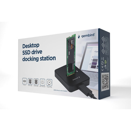 Docking station ssd gembird dd-u3m2 desktop usb type-c m.2