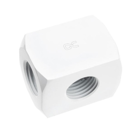 Raccordo alphacool hf collegamento a 3 vie g1/4 bianco
