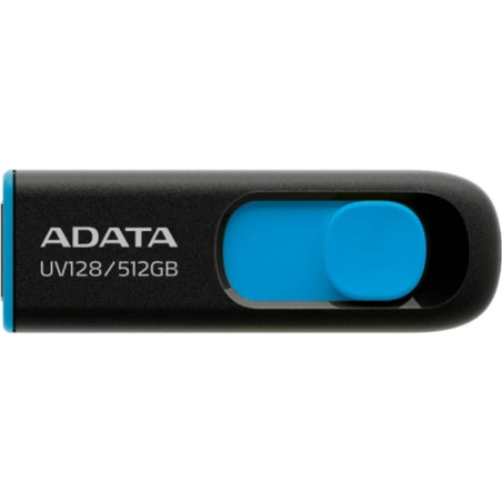 Pen drive 512gb adata uv128 usb3.2 nero/blu [sgada3512uv128b]