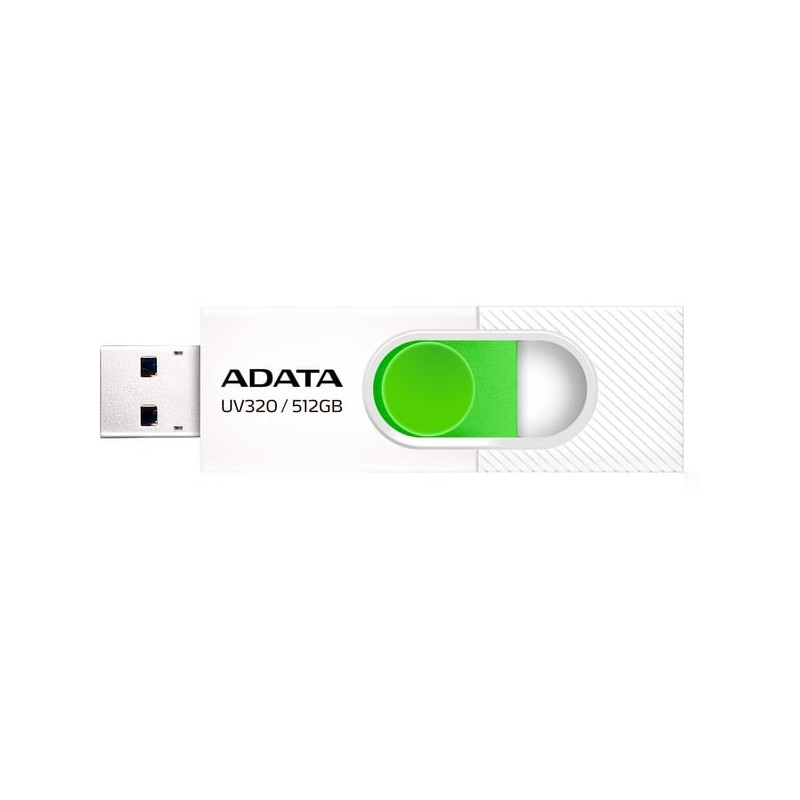 Pen drive 512gb adata uv320 usb3.2 bianco/verde [sgada3512uv320w]