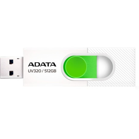 Pen drive 512gb adata uv320 usb3.2 bianco/verde [sgada3512uv320w]