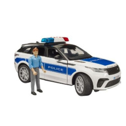 Modellino bruder range rover veicolo della polizia con agente di