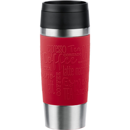 tazza termica emsa travel mug classic 0.36l inox/rosso scuro [n2020400]