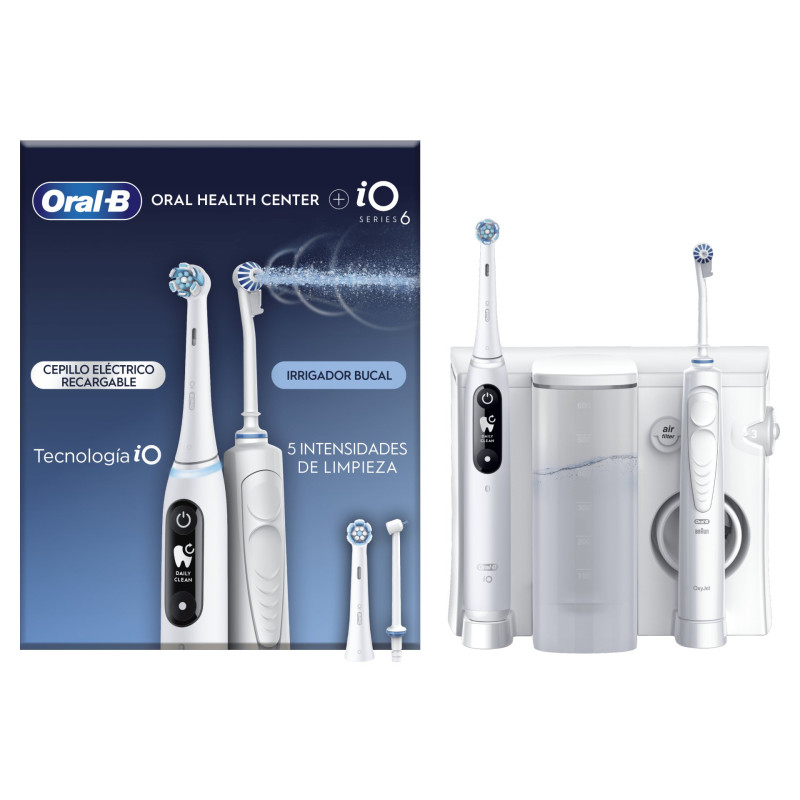 Spazzolino elettrico braun oral-b io6 & oxyjet bianco [oxyjet]