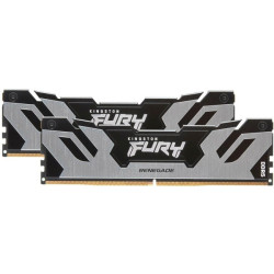 Ram dimm ddr5 96gb kingston 6400mhz cl32 1.4v argento/nero 2pz [kf564c32rsk2-96]